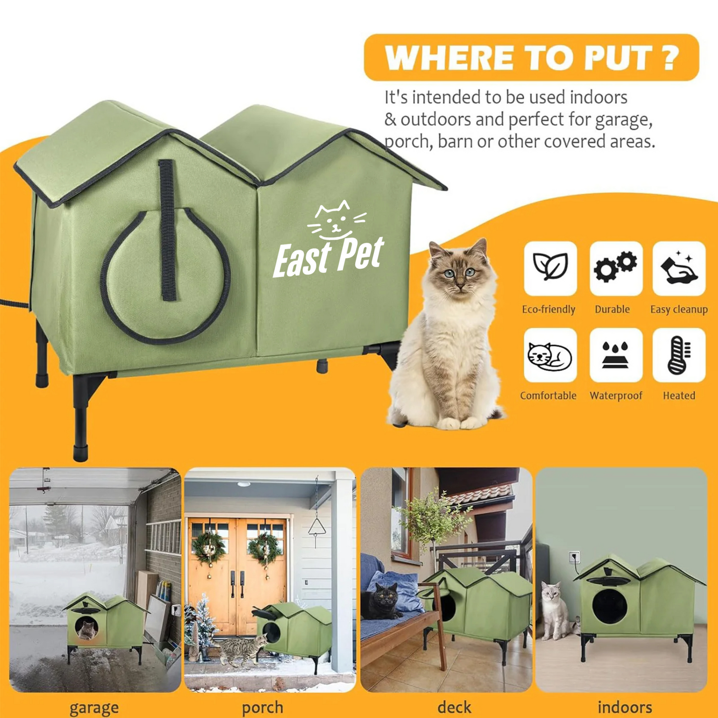 East Pet Heated Outdoor Cat House: Comfort and Protection for Your Feline Friends