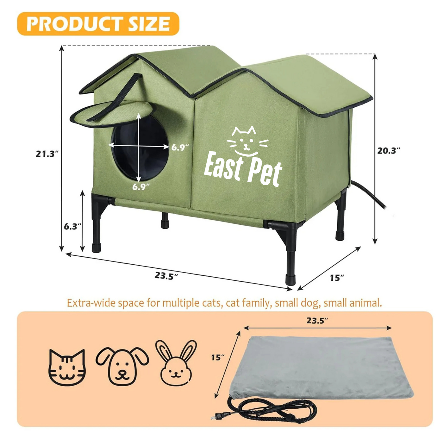 East Pet Heated Outdoor Cat House: Comfort and Protection for Your Feline Friends