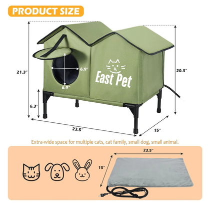 East Pet Heated Outdoor Cat House: Comfort and Protection for Your Feline Friends