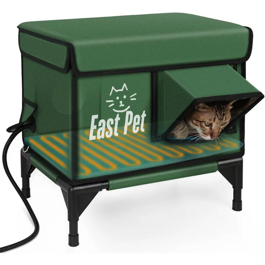 East Pet Outdoor Cat House: Green Edition &nbsp;A Cozy Retreat for Every Cat