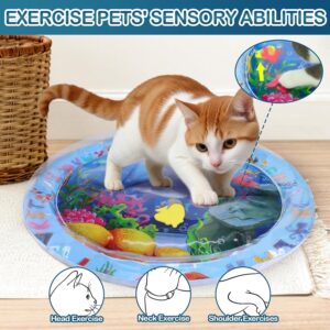Alternative view of Water Sensory Playmat For Cats Thickened Upgraded Cat Dog Toys Bored Pet Animals Cat Kicker Toys Self Play Mat Interactive Toys Pet Water Sensory Mat Pad Pet Cooling Mat Indoor Outdoor Exercise
