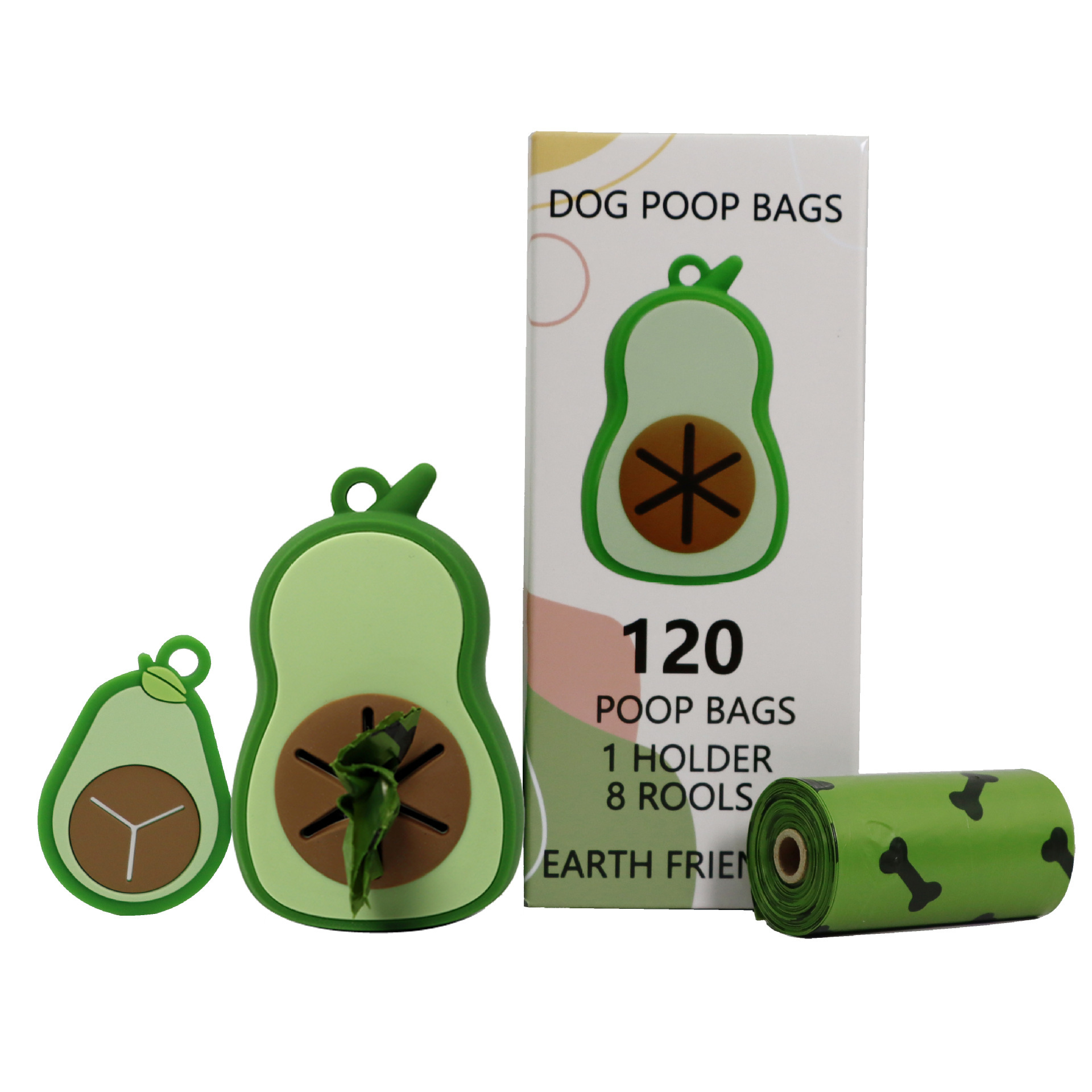 Silicone Pooper Scooper Dog Waste Bag Feces Avocado Clip - Image 9